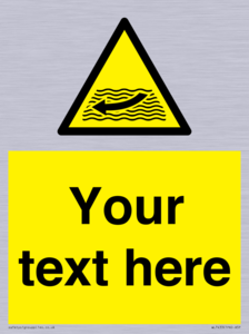 Custom Warning strong river flows